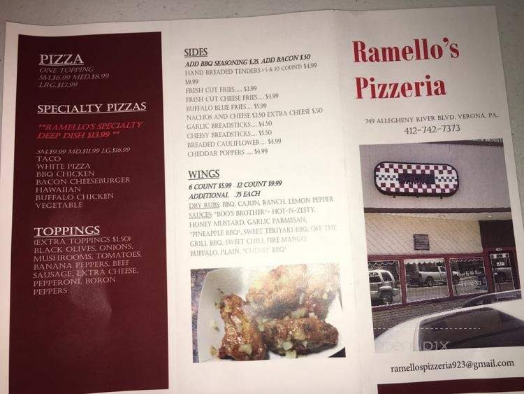 /28847705/Ramellos-Pizzeria-Verona-PA - Verona, PA