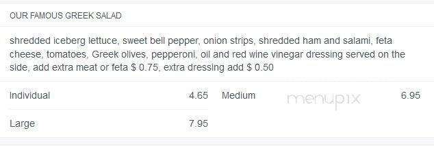 Manny's Pizza - Palm Coast, FL menu_pic