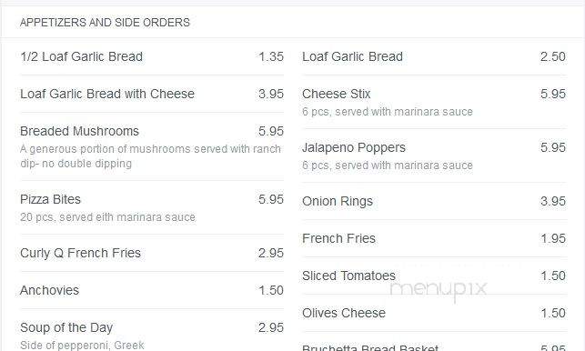 Manny's Pizza - Palm Coast, FL menu_pic