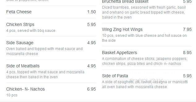 Manny's Pizza - Palm Coast, FL menu_pic