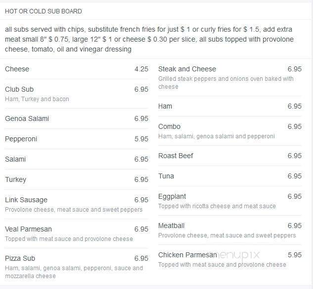 Manny's Pizza - Palm Coast, FL menu_pic