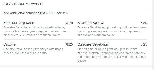 Manny's Pizza - Palm Coast, FL menu_pic