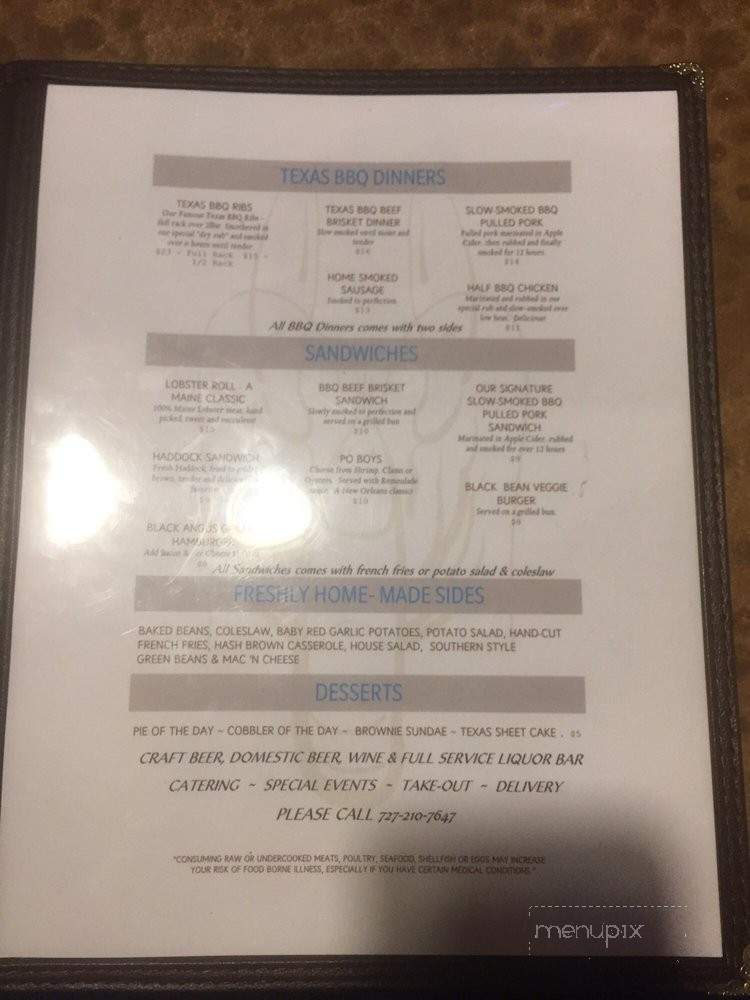 SEA Q GRILL - Clearwater, FL menu_pic