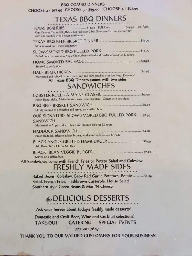 SEA Q GRILL - Clearwater, FL menu_pic