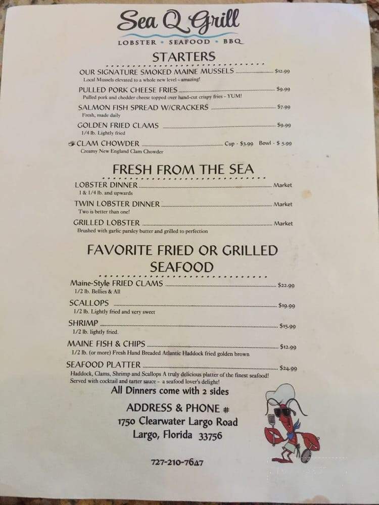 SEA Q GRILL - Clearwater, FL menu_pic