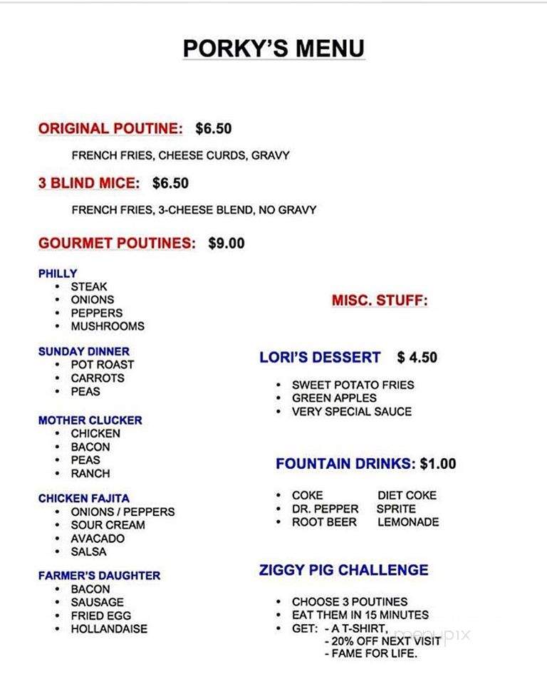 Porky's Poutine - Riverton, UT menu_pic