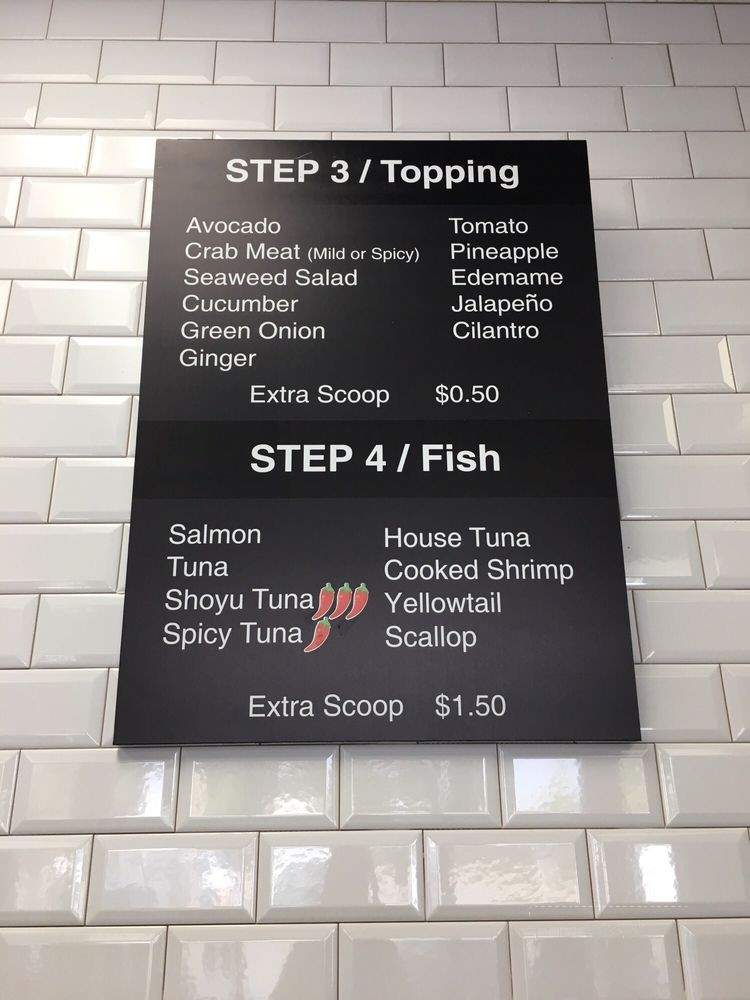 Poke Ave - Brea, CA menu_pic