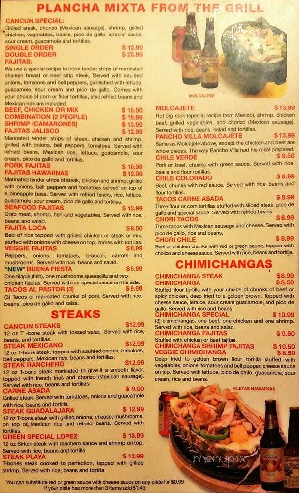 Cancun Mexican - Wichita, KS menu_pic