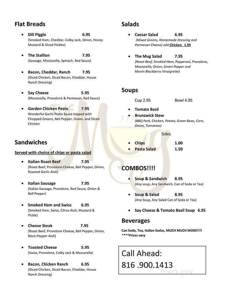 The Mug - Excelsior Springs, MO menu_pic