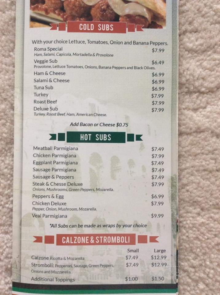 Bella Roma - Port St. Lucie, FL menu_pic