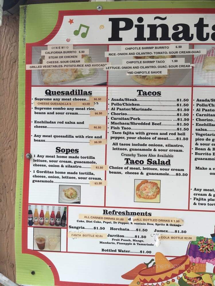 La Pinata Takos - Portland, OR menu_pic