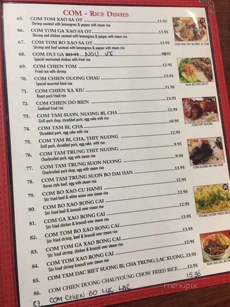 Anthony's Vietnamese Restaurant & Bar - Sunrise, FL menu_pic