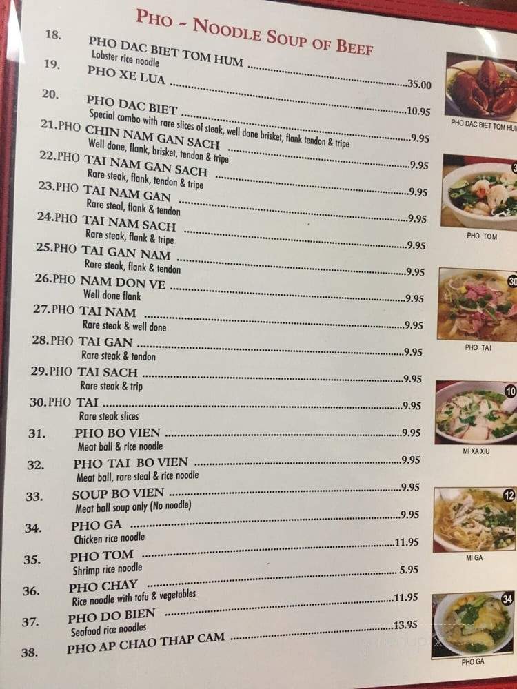 Anthony's Vietnamese Restaurant & Bar - Sunrise, FL menu_pic
