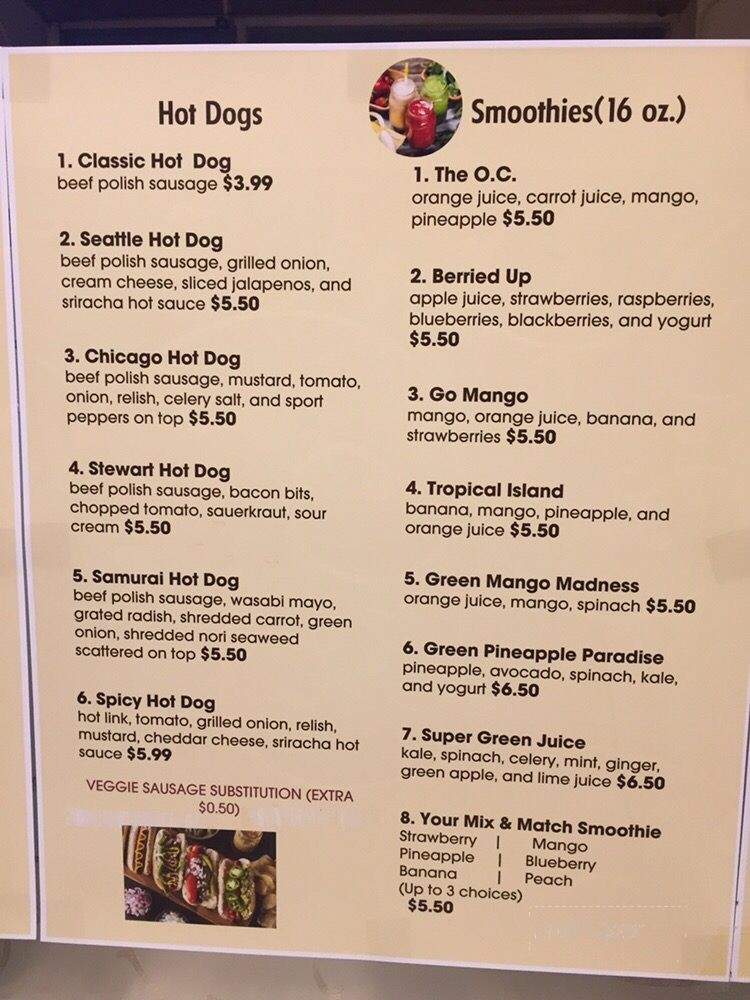 Kobie Cafe - Kirkland, WA menu_pic