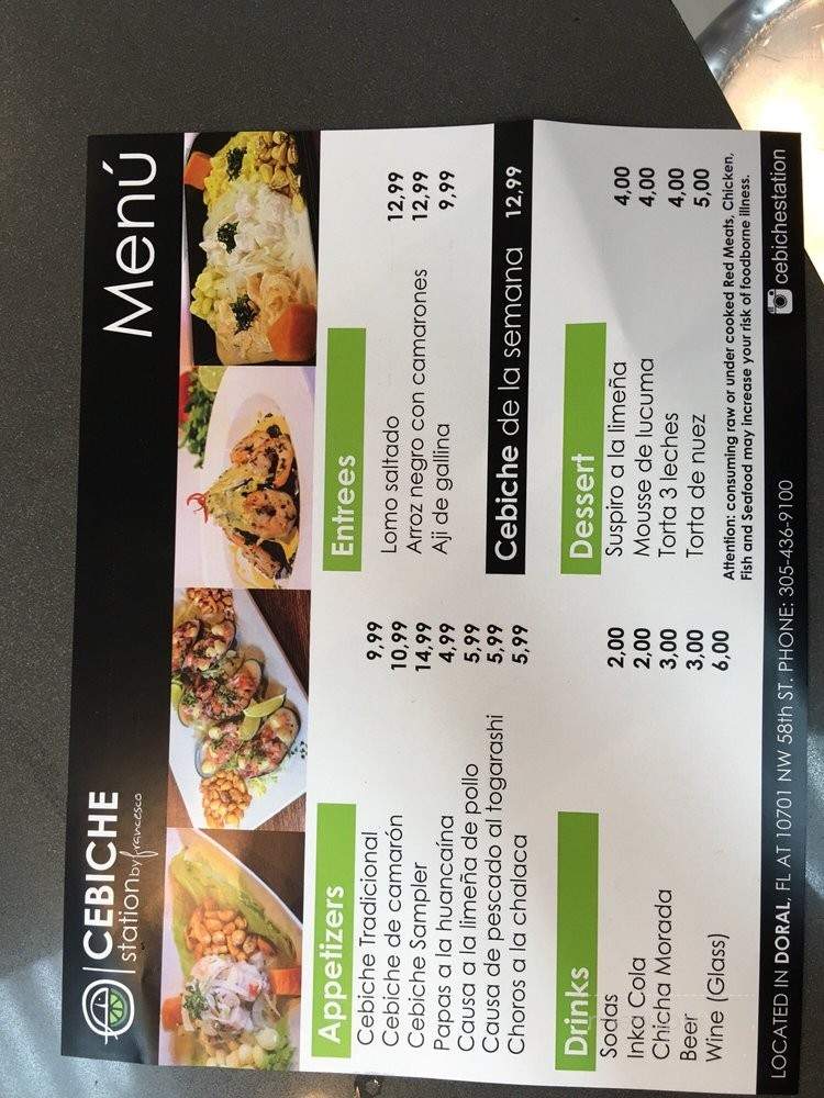 Cebiche Station by Francesco - Miami, FL menu_pic