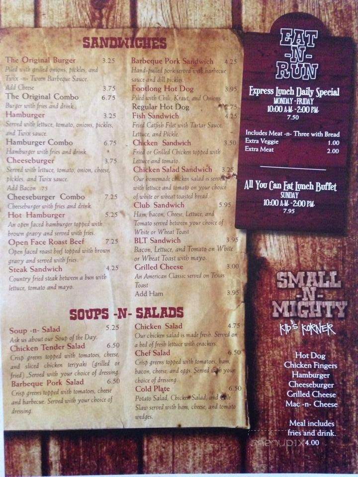 Twix N Tween - Centreville, AL menu_pic