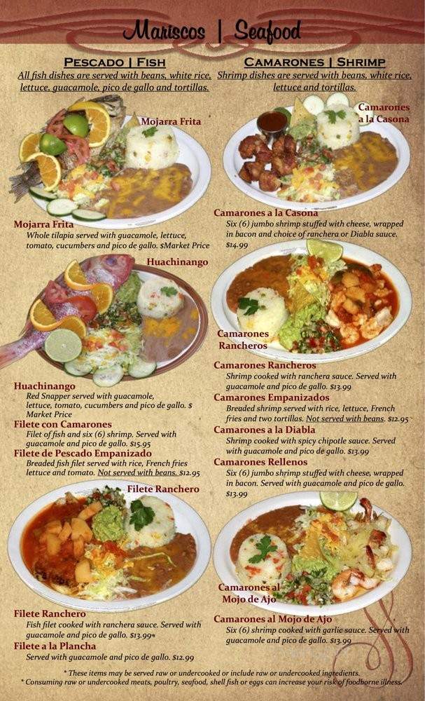 La Casona Del Mariachi - Erie, CO menu_pic