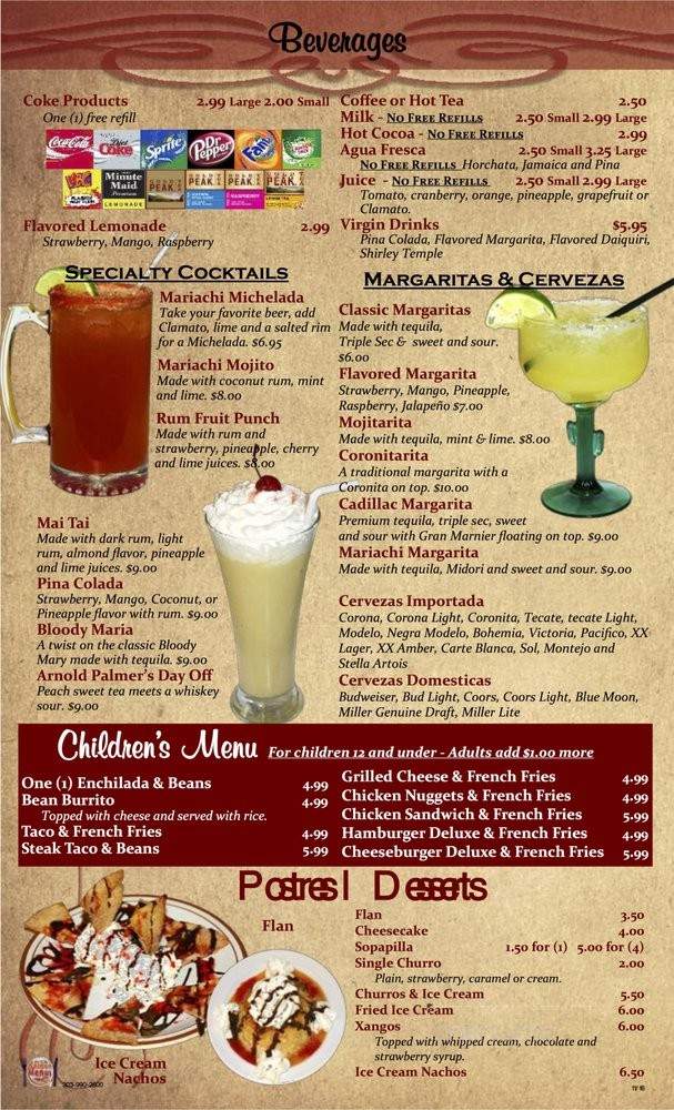 La Casona Del Mariachi - Erie, CO menu_pic