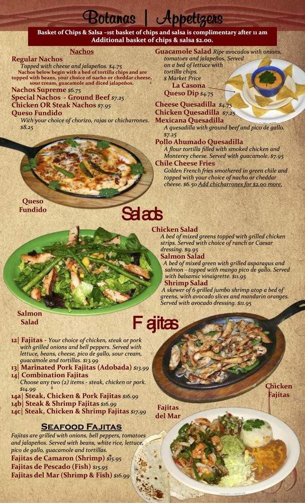 La Casona Del Mariachi - Erie, CO menu_pic