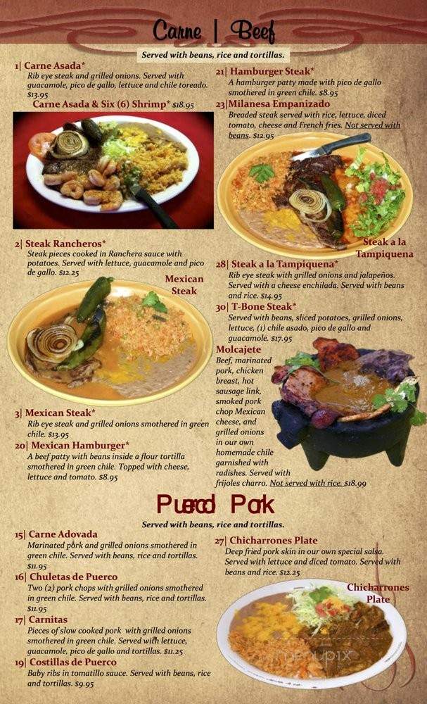 La Casona Del Mariachi - Erie, CO menu_pic