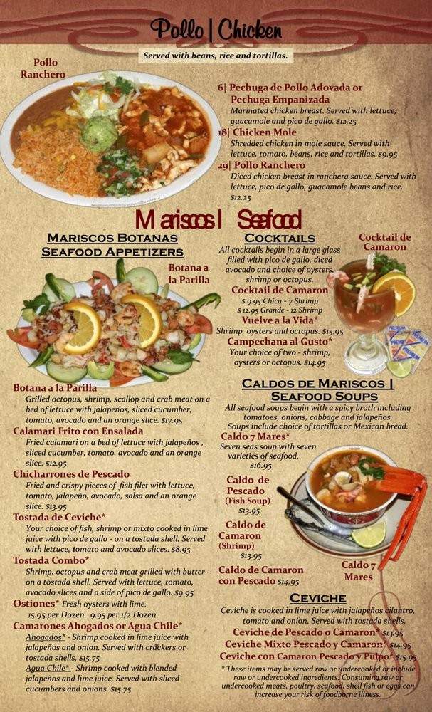 La Casona Del Mariachi - Erie, CO menu_pic
