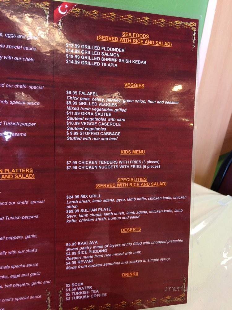 Nalan Sultan Mediterranean Grill - Apopka, FL menu_pic
