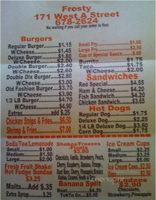 /28866001/Frostys-Menu-Dixon-CA - Dixon, CA