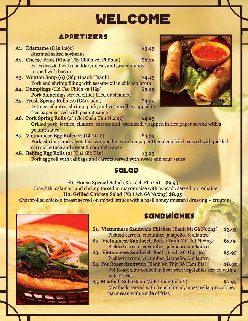 Pho Oi - Laredo, TX menu_pic