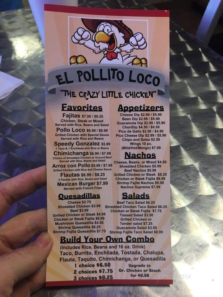 El Pollito Loco - Florence, AL menu_pic