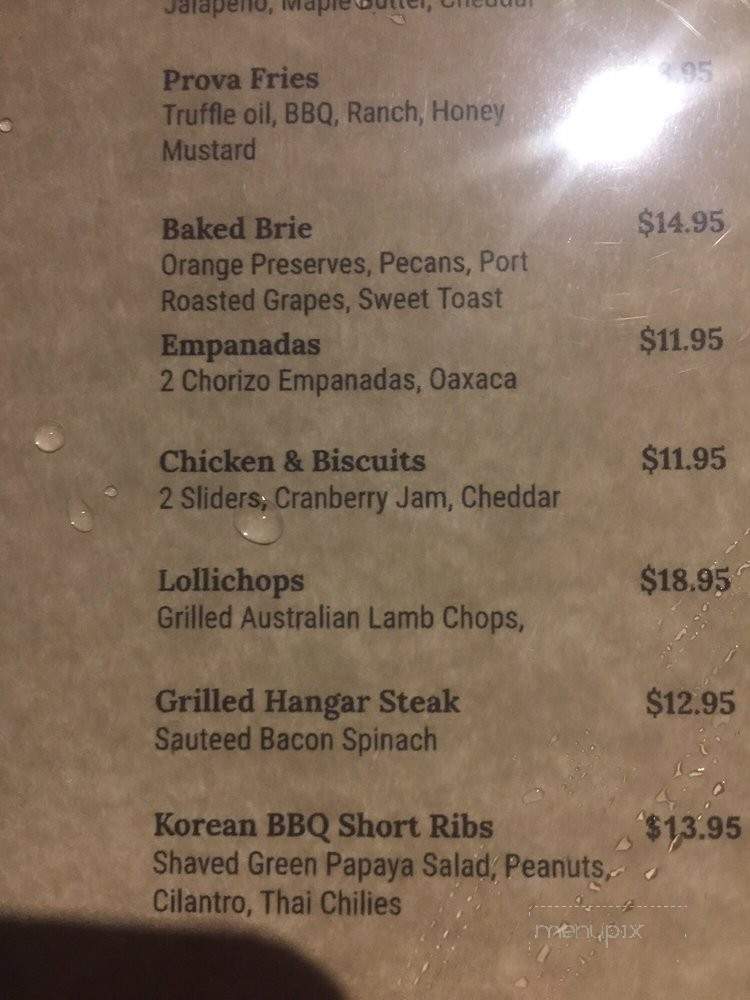 Prova California Table - Morgan Hill, CA menu_pic