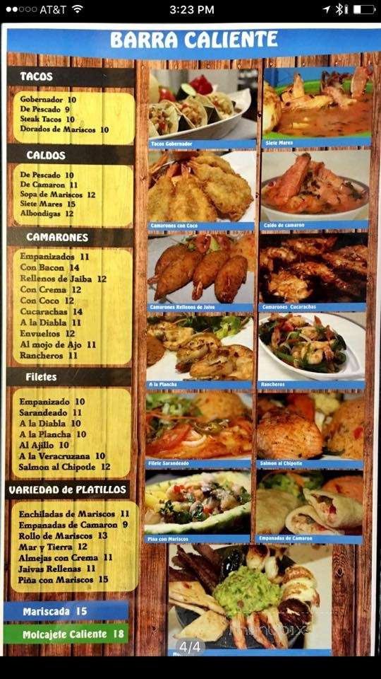 Mariscos Kissi - Laredo, TX menu_pic