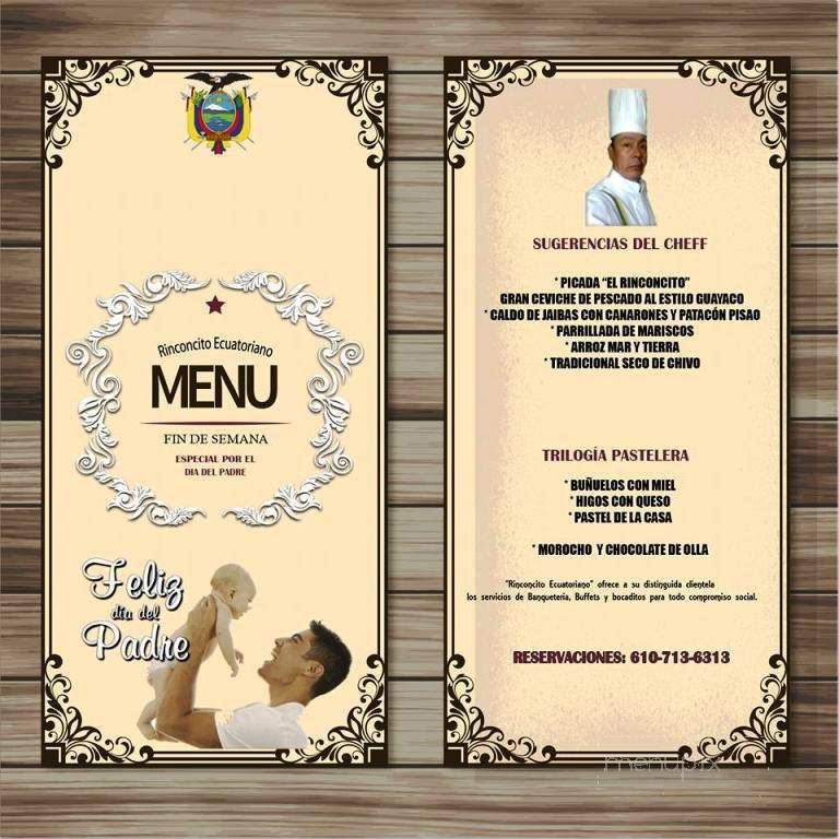El Rinconcito - Upper Darby, PA menu_pic