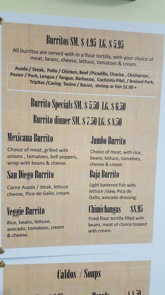 Alejandro's Mexican Restaurant - Round Lake, IL menu_pic