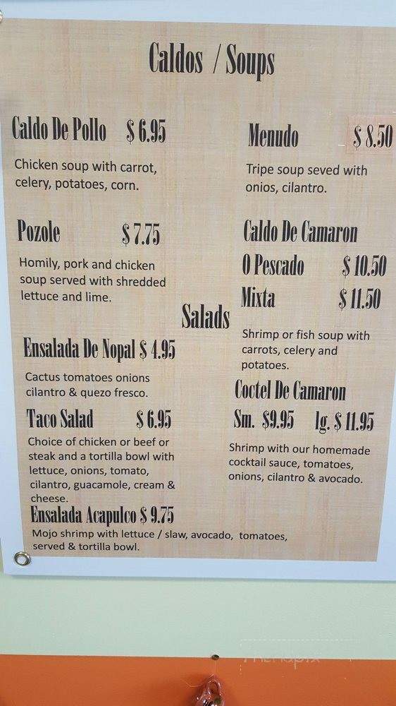Alejandro's Mexican Restaurant - Round Lake, IL menu_pic