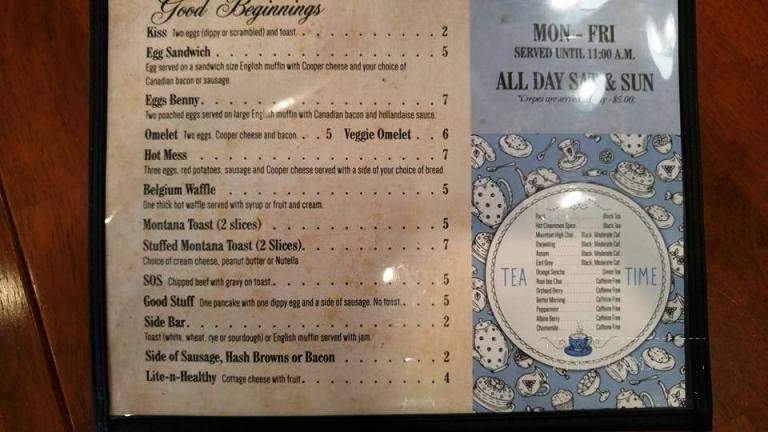 Cafe Madora - Lewistown, PA menu_pic