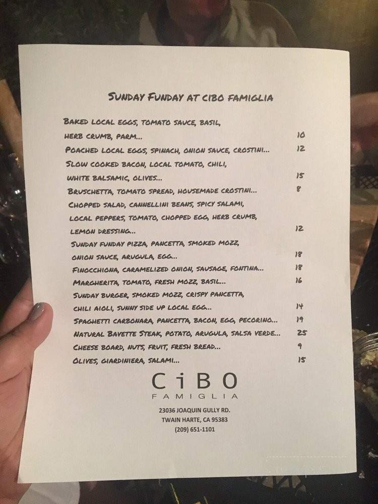 /28887667/CiBO-Famiglia-Menu-Twain-Harte-CA - Twain Harte, CA