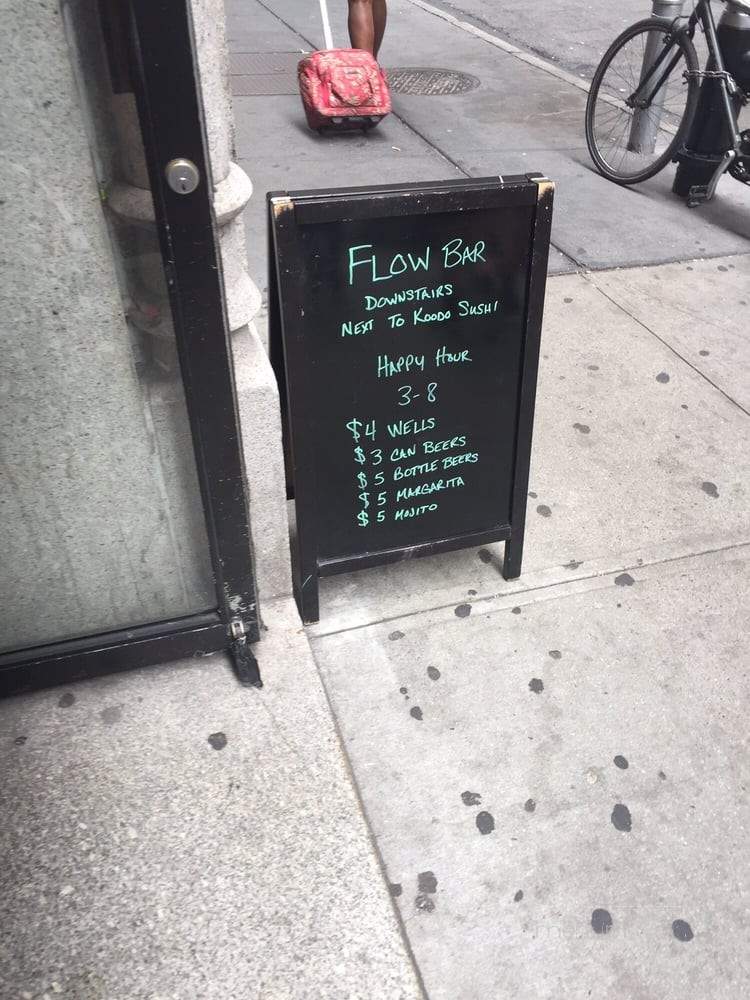 Flow Bar - New York, NY menu_pic