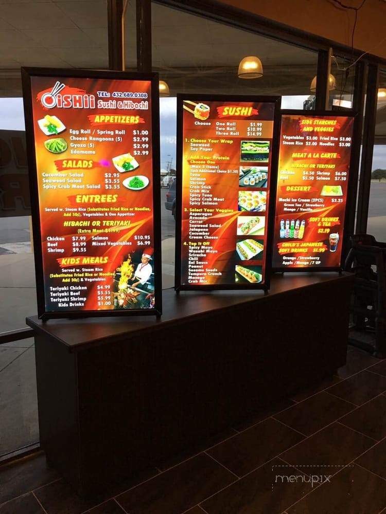 Oishii Sushi & Hibachi - Midland, TX menu_pic
