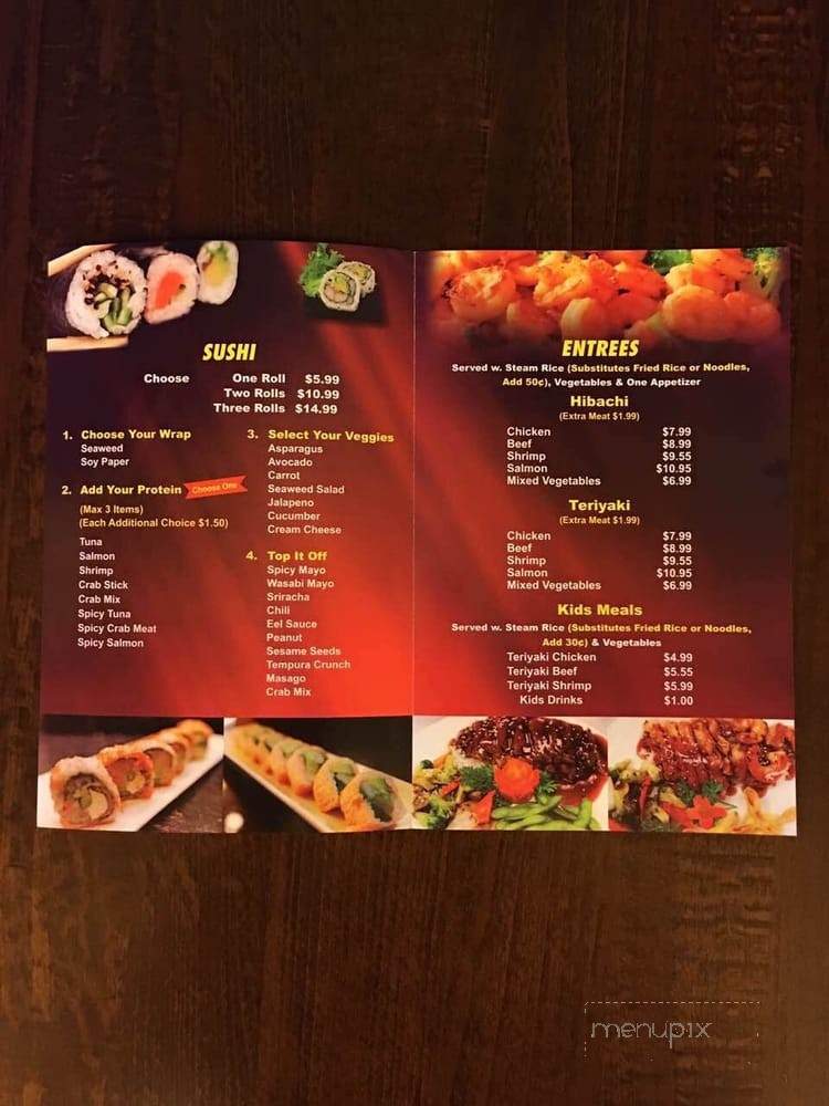 Oishii Sushi & Hibachi - Midland, TX menu_pic