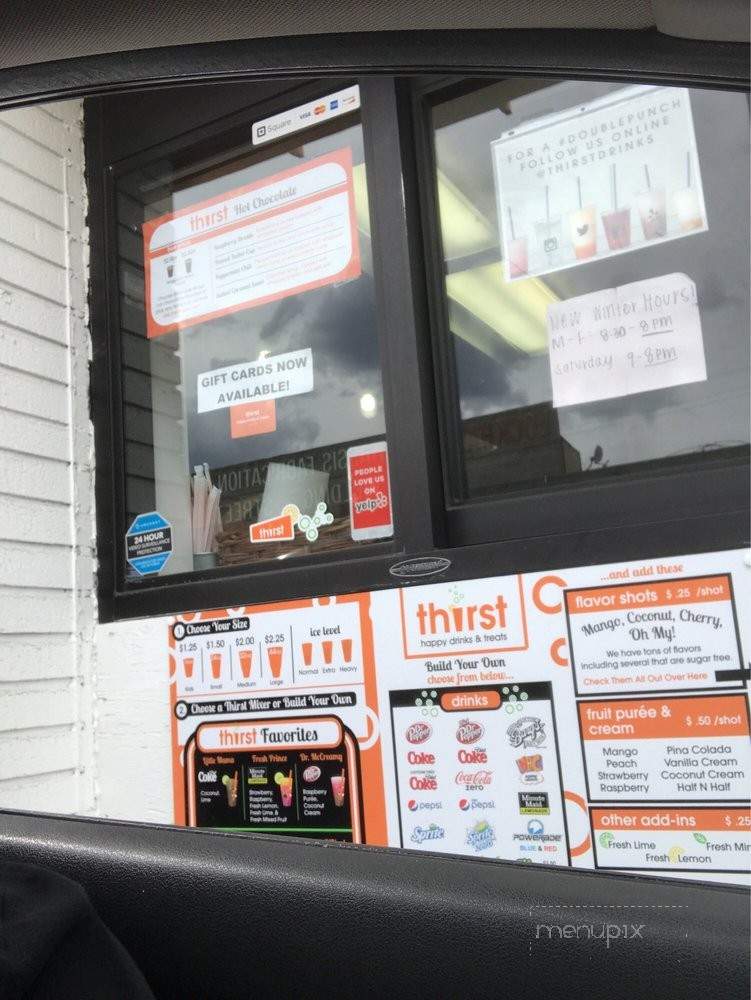 Thirst Drinks - Salt Lake City, UT menu_pic