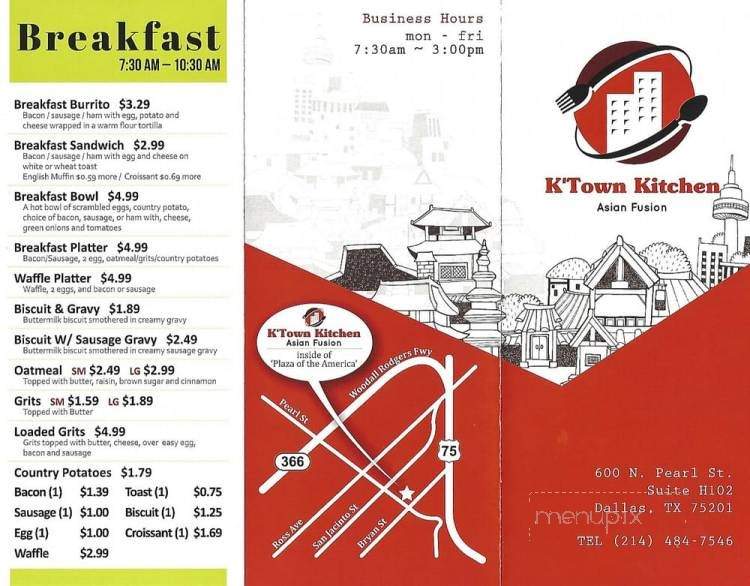 K'Town Kitchen - Dallas, TX menu_pic