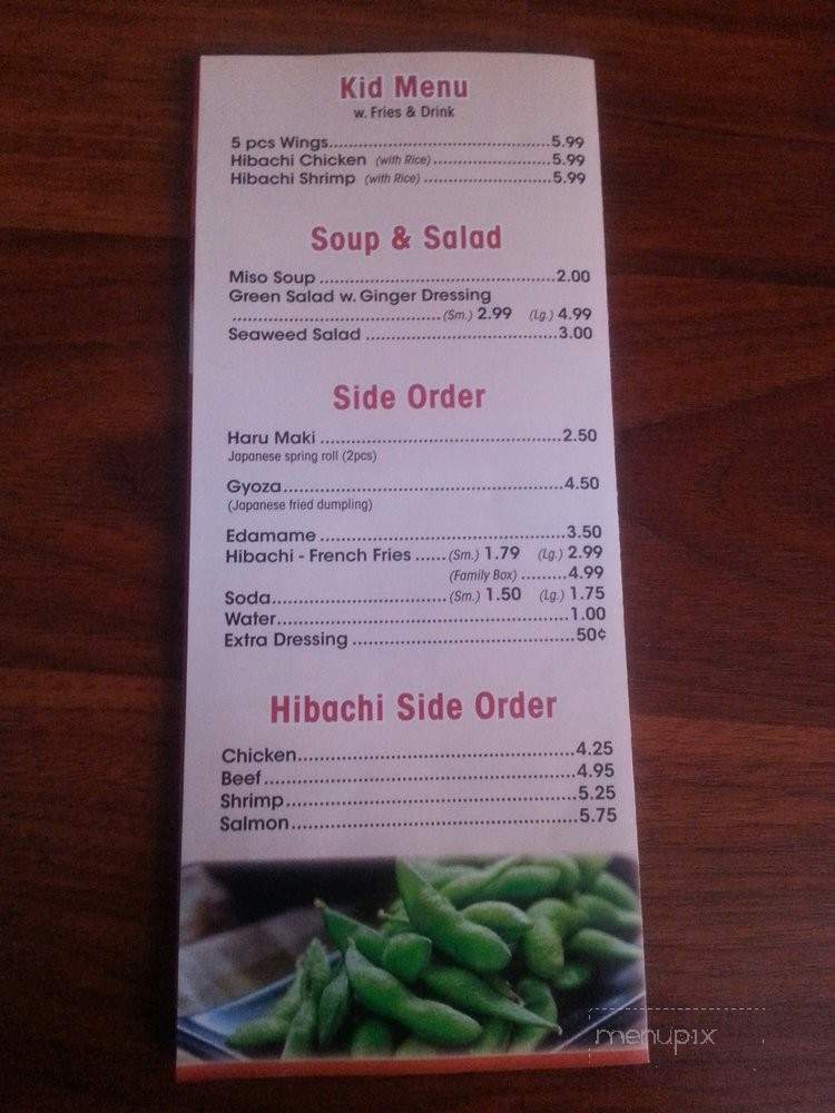Hibachi & Wings - Deltona, FL menu_pic