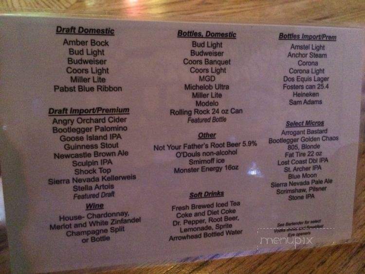 Brian's Burgers - Fullerton, CA menu_pic