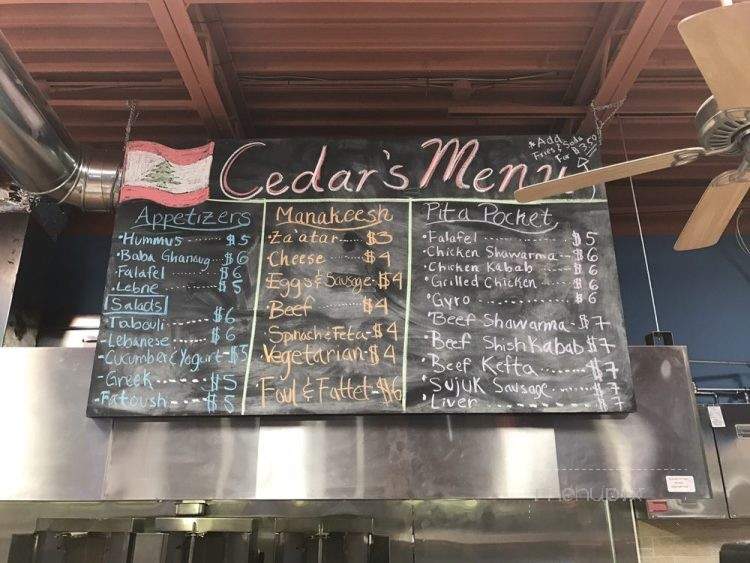 Cedar Mediterranean Restaurant - Rochester, NY menu_pic