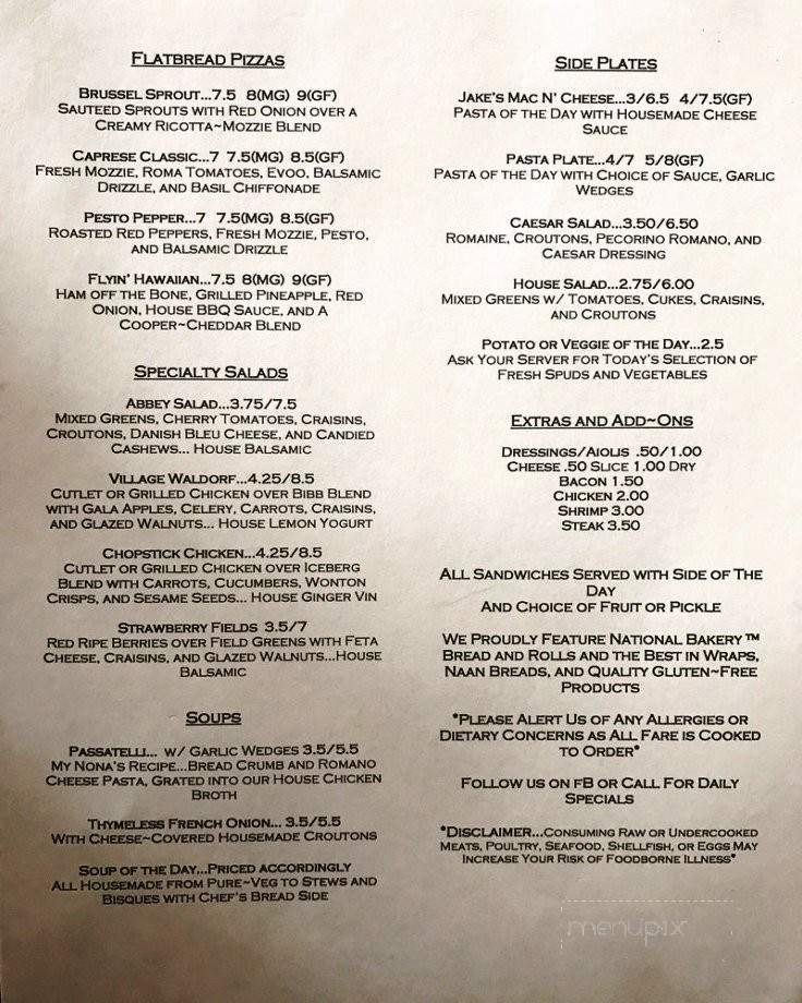 Back Burner Cafe & Catering - Dunmore, PA menu_pic