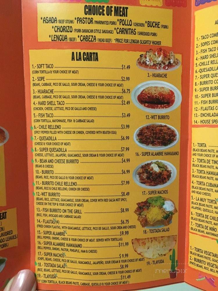 Tlaco Taco - Los Angeles, CA menu_pic
