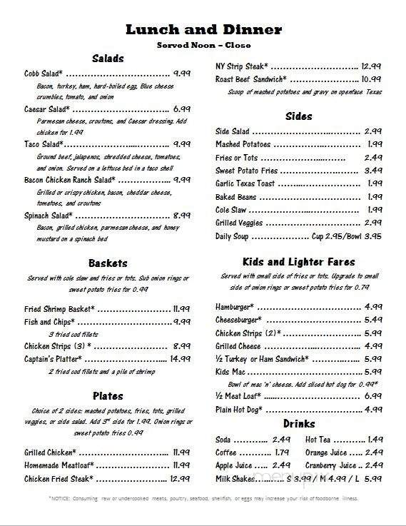 Jenny's Barnhouse - Roy, WA menu_pic