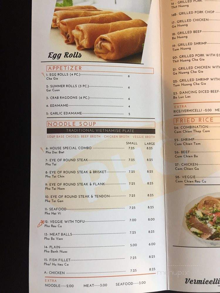 Pho Olala - Spring Valley, CA menu_pic
