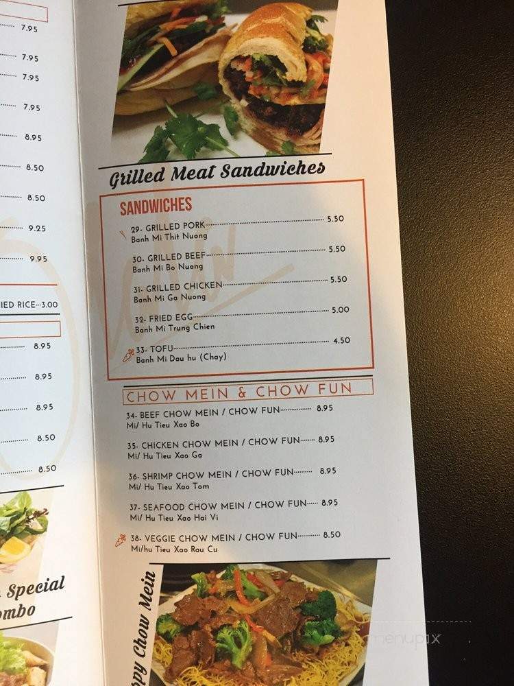Pho Olala - Spring Valley, CA menu_pic