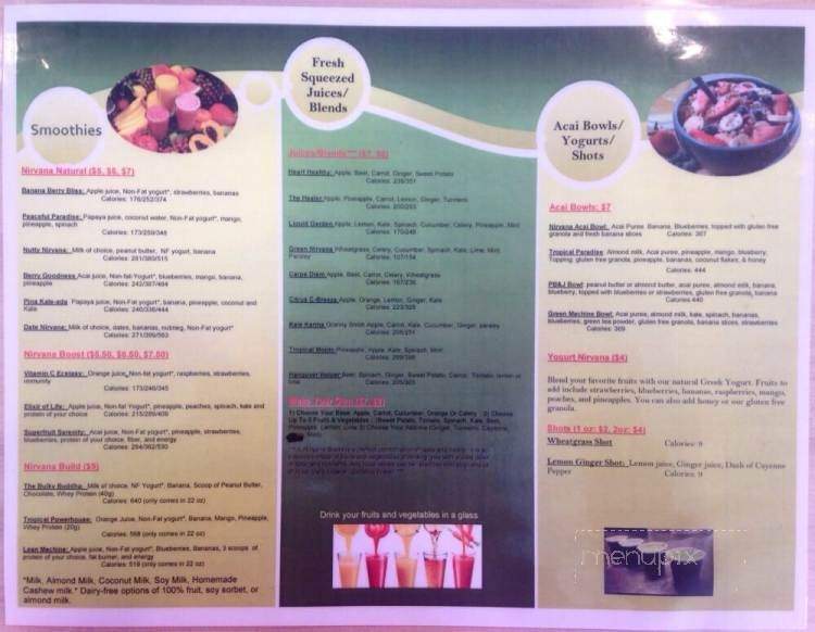 Liquid Nirvana - Avon, CT menu_pic
